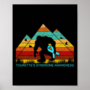 Bigfoot Bring Tourette's Syndrome Ribbon Fun  Poster
