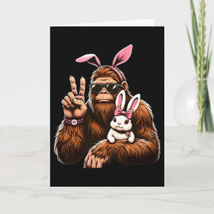 Bigfoot Bunny Funny Easter Day Sasquatch Card