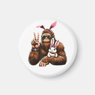 Bigfoot Bunny Funny Easter Day Sasquatch Magnet