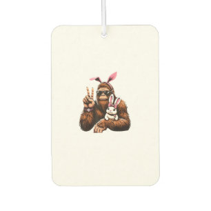 Bigfoot Bunny Funny Easter Day Sasquatch T-Shirt Car Air Freshener