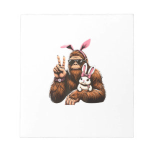 Bigfoot Bunny Funny Easter Day Sasquatch T-Shirt Notepad