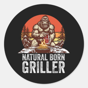 Bigfoot Byrbeque  Classic Round Sticker