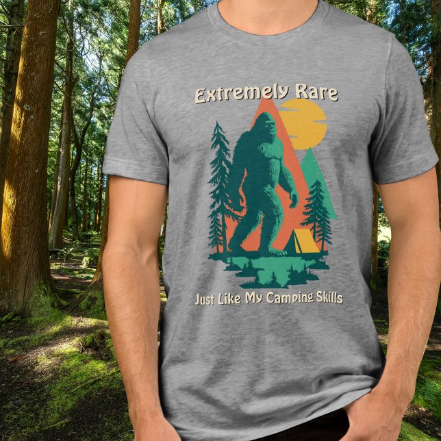 BigFoot Camping Forest Mountains Funny Custom Tri-Blend Shirt (Creator Uploaded)