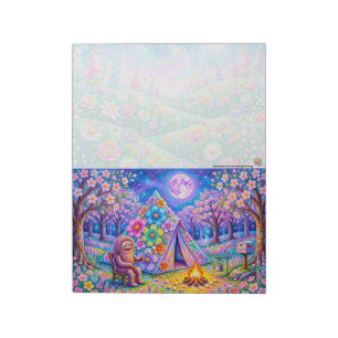 Bigfoot Camping Notepafd Notepad