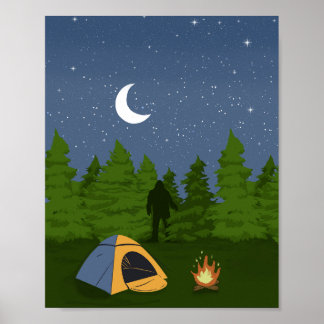 BigFoot Camping Poster