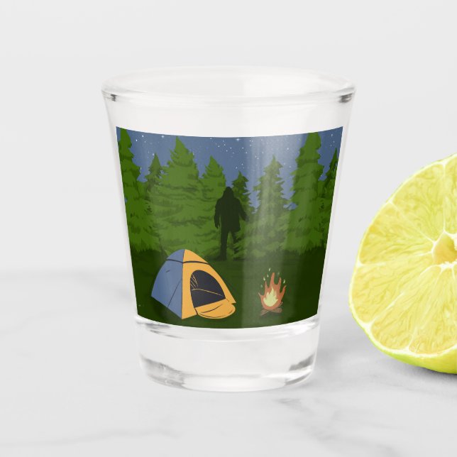 BigFoot Camping  Shot Glass (Front)