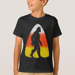 Bigfoot Candy Corn Fall Holiday Halloween And Than T-Shirt