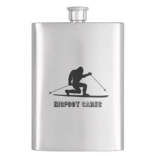 Bigfoot Cares Telemark Skiing Hip Flask