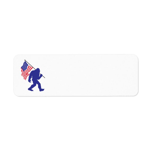Bigfoot Carrying an American Flag (Front)