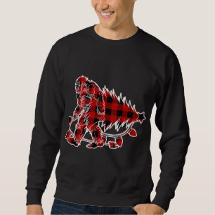 Bigfoot Carrying Christmas Tree Sasquatch Believer Sweatshirt