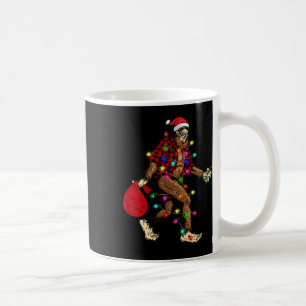 Bigfoot Carrying Christmas Tree Sasquatch Pajama  Coffee Mug