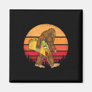 Bigfoot Carrying Taco Funny Cinco De Mayo Boys Men Magnet