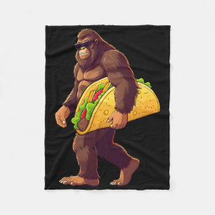 Bigfoot Carrying Taco Funny Taco Lover Boys Men Sa Fleece Blanket