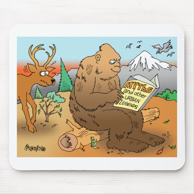 BIGFOOT CARTOON MOUSEPADS! MOUSE MAT (Front)