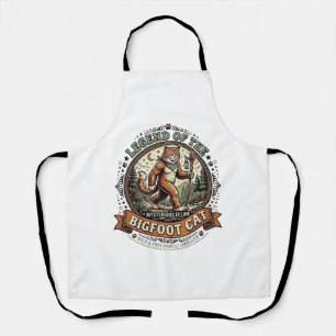 Bigfoot Cat Bigfoot Sasquatch Cat Vintage Vector A Apron