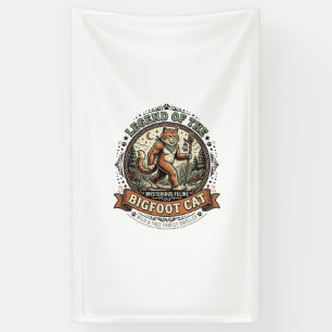 Bigfoot Cat Bigfoot Sasquatch Cat Vintage Vector A Banner