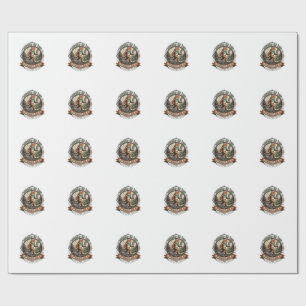 Bigfoot Cat Bigfoot Sasquatch Cat Vintage Vector A Wrapping Paper