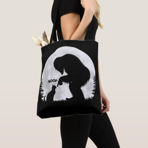 Bigfoot & Cat Boop Under the Moon Tote Bag