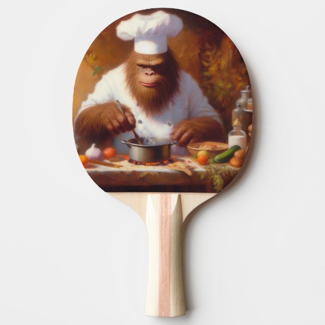 Bigfoot Chef Ping Pong Paddle (Front)