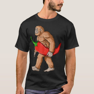 Bigfoot Chilli Pepper Sasquatch Mexican Jalapeno T-Shirt