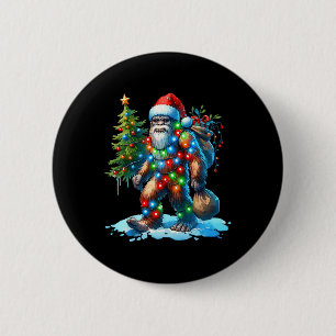 Bigfoot Christmas Christmas Tree Xmas Sasquatch 6 Cm Round Badge