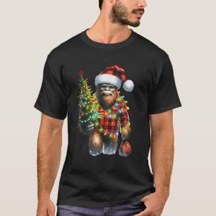 Bigfoot Christmas Christmas Tree Xmas Sasquatch T-Shirt