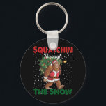 Bigfoot Christmas Funny Squatchin Through The Snow Key Ring<br><div class="desc">Bigfoot Christmas Funny Squatchin Through The Snow Xmas Men</div>