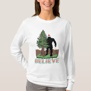 Bigfoot Christmas Gifts For Believe Bigfoot T-Shirt