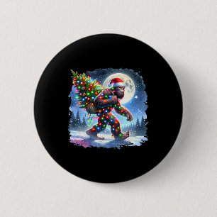 Bigfoot Christmas Holiday Sasquatch Xmas 6 Cm Round Badge
