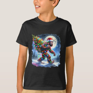 Bigfoot Christmas Holiday Sasquatch Xmas T-Shirt
