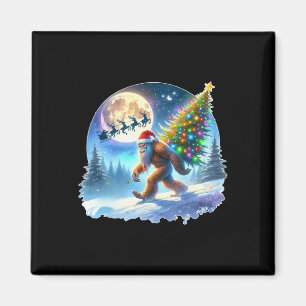 Bigfoot Christmas Santa Holiday Sasquatch Xmas Magnet