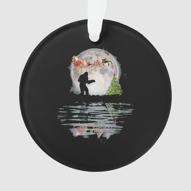 Bigfoot Christmas Santa Ornament (Front)