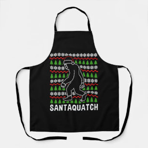 Bigfoot Christmas Shirt Apron