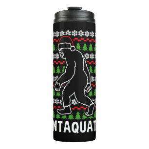 Bigfoot Christmas Shirt Thermal Tumbler