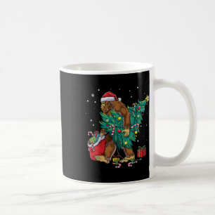 Bigfoot Christmas Tree Lights Funny Xmas Sasquatch Coffee Mug