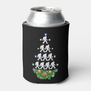Bigfoot Christmas Tree Sasquatch Santa Lovely Can Cooler