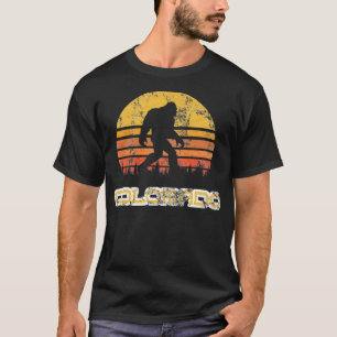 Bigfoot Colorado State Distressed Sasquatch Yeti T-Shirt