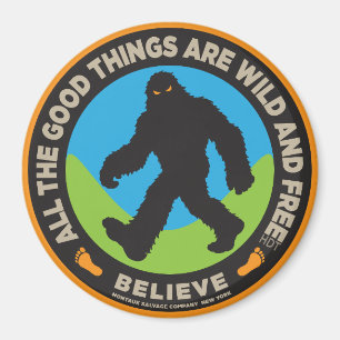 Bigfoot Coloured Button Magnet