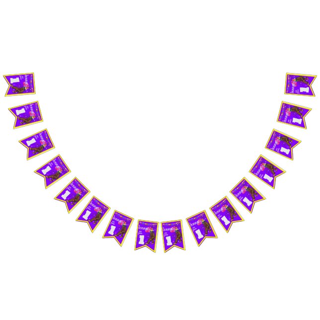 Bigfoot cute kids birthday card personalise age bunting  (All)