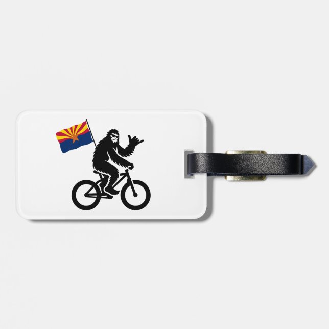 Bigfoot Cycling Arizona Flag Luggage Tag (Back Horizontal)