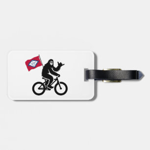Bigfoot Cycling Arkansas Flag Luggage Tag
