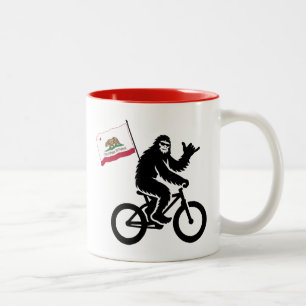 Bigfoot Cycling California Flag Two-Tone Coffee Mug