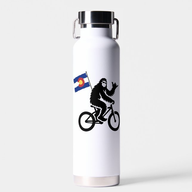 Bigfoot Cycling Colorado Flag Water Bottle (Front)