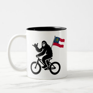 Bigfoot Cycling Georgia Flag Two-Tone Coffee Mug