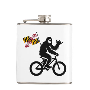 Bigfoot Cycling Maryland Flag Hip Flask