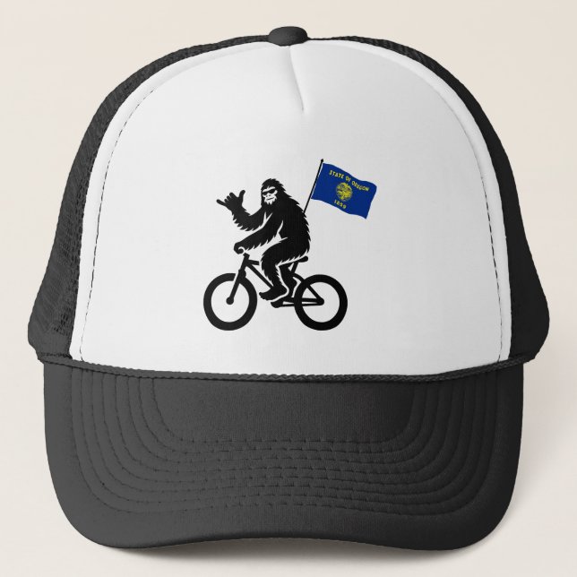 Bigfoot Cycling Oregon Flag Trucker Hat (Front)
