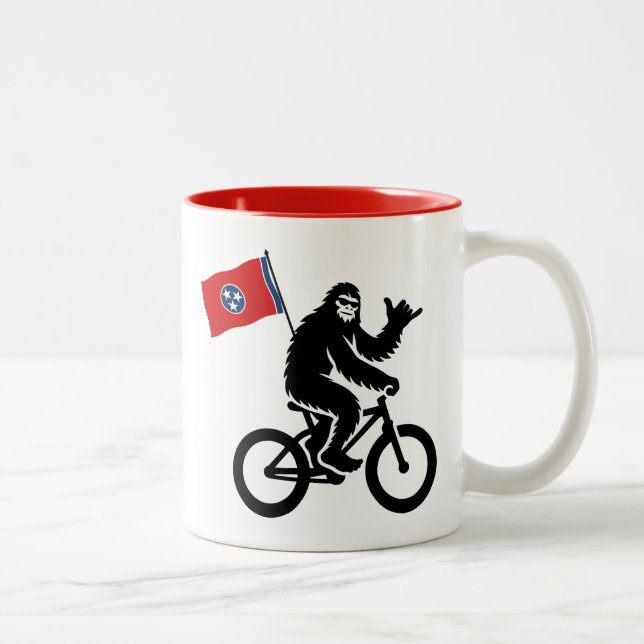 Bigfoot Cycling Tennessee Flag Two-Tone Coffee Mug (Right)