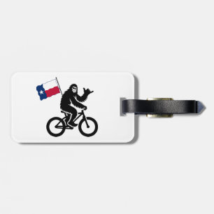 Bigfoot Cycling Texas Flag Luggage Tag