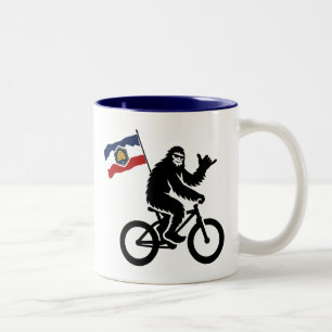 Bigfoot Cycling Utah Flag Two-Tone Coffee Mug