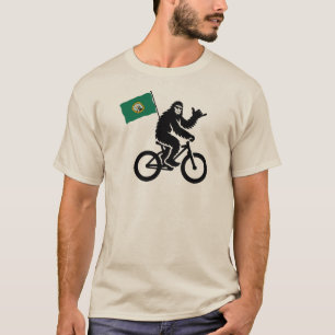 Bigfoot Cycling Washington Flag T-Shirt